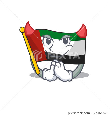 Devil flag united arab emirates on mascot Devil flag united arab emirates on mascot 57464826