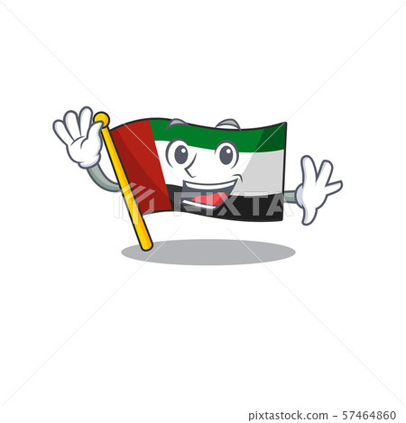 Waving flag united arab emirates isolated cartoon Waving flag united arab emirates isolated cartoon 57464860