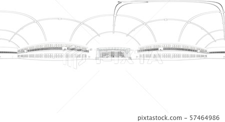 健身房音樂會沒有椅子,窗簾打開,腳手架,插圖,全景1-4 健身房音樂會沒有椅子,窗簾打開,腳手架,插圖,全景1-4 57464986