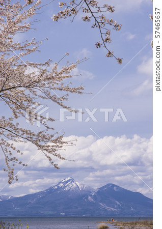 Spring Aizu Bandaisan and Lake Inawashiro Spring Aizu Bandaisan and Lake Inawashiro 57465657
