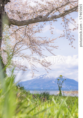 Spring Aizu Bandaisan and Lake Inawashiro Spring Aizu Bandaisan and Lake Inawashiro 57465665