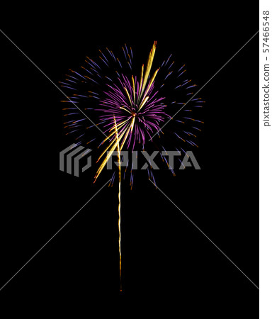 Colorful fireworks on black background 57466548