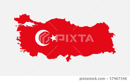 Turkey country map flag background vector template 57467346