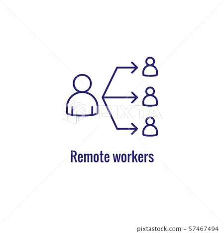 In-Company and Outsource Icon with freelancing or In-Company and Outsource Icon with freelancing or 57467494