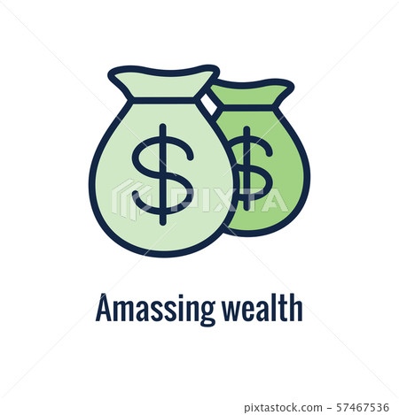 Retirement Savings Icon with retiring & monetary Retirement Savings Icon with retiring & monetary 57467536