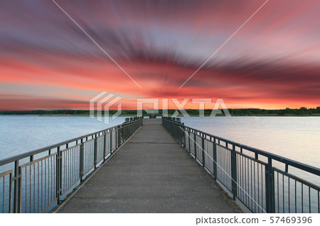 Sunset on the lake Sunset on the lake 57469396