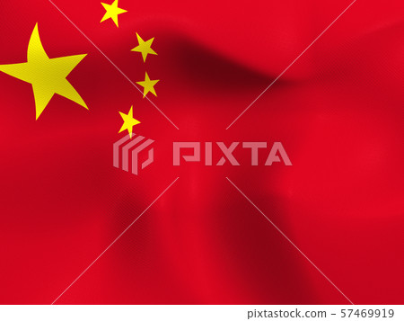 CG 3D illustration 3D design background world flag China 57469919