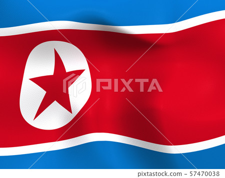 CG 3D illustration 3D design background World flag North Korea 57470038