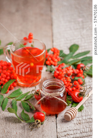 Cozy autumn winter fall photo with a hot mug of 57470186