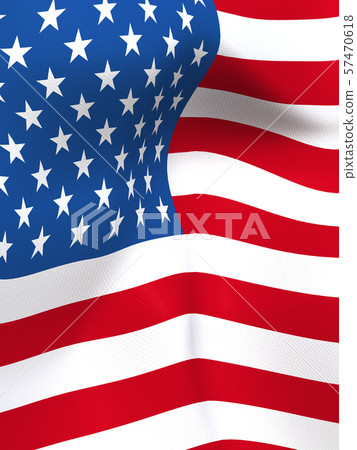 CG 3D illustration 3D design background World national flag USA USA Stars and stripes 57470618
