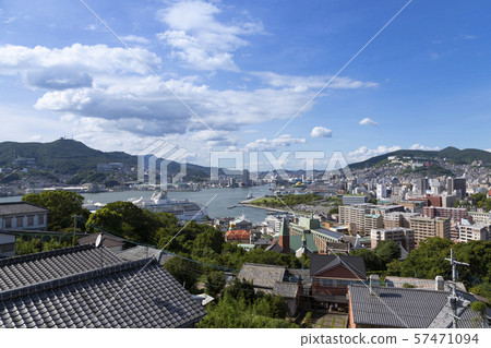 Nagasaki Harbor and Mr. Inasa from Minamiyamate Nagasaki Harbor and Mr. Inasa from Minamiyamate 57471094