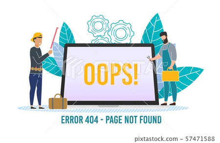 Computer Internet Error Poster with Tiny People 57471588