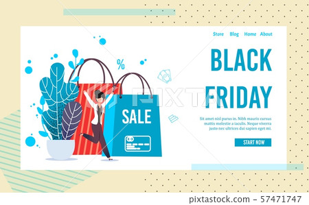 Landing Page Inviting on Black Friday Online Sale 57471747