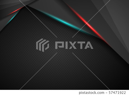 abstract red frame with steel texture hole pattern 57471922