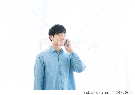 Smartphone and young men Smartphone and young men 57472806