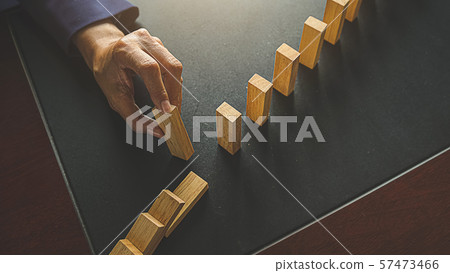 Problem Solving,Close up view on hand of business 57473466