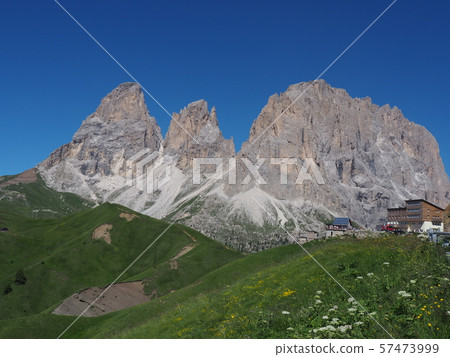 Looking for Sassolungo from Sella Pass Looking for Sassolungo from Sella Pass 57473999