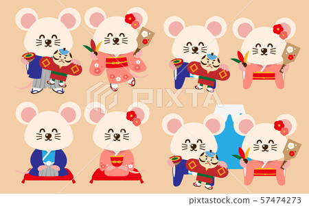 2020 New Year White Mouse Set 2020 New Year White Mouse Set 57474273