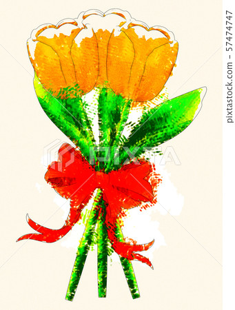 Grunge tulips bouquet Grunge tulips bouquet 57474747