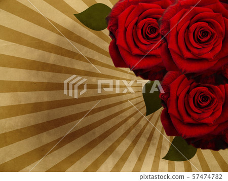 Grunge Background With Roses Grunge Background With Roses 57474782