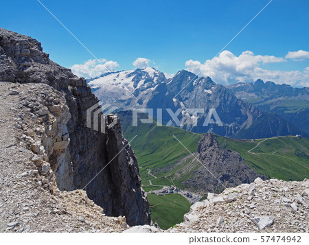 View of Marmorada from the Pordoi Observatory 57474942