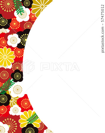 Pattern For Message Card Fashionable Japanese pattern message card of plum - Stock Illustration ...