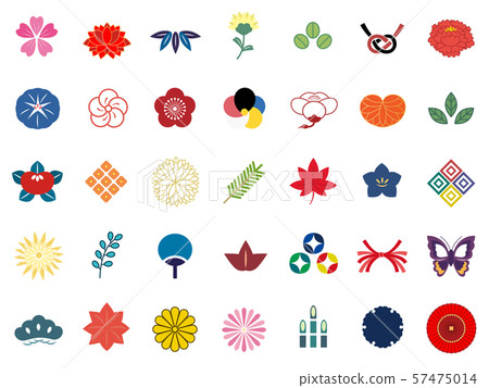 日本圖案標記圖標集 57475014