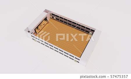 Gymnasium Concert Without Chairs Curtain Black Closed With Scaffolding Illustration 1-6 Gymnasium Concert Without Chairs Curtain Black Closed With Scaffolding Illustration 1-6 57475357