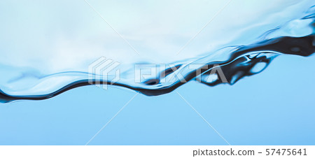 Water splash, clear blue water with waves 57475641