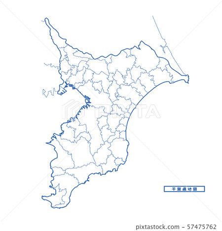 千葉地圖簡單的白色地圖城市 57475762
