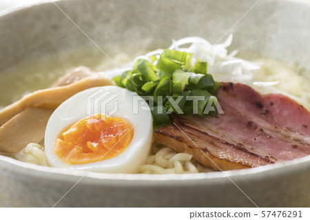 Hot salt steamed ramen with hot steam Hot salt steamed ramen with hot steam 57476291