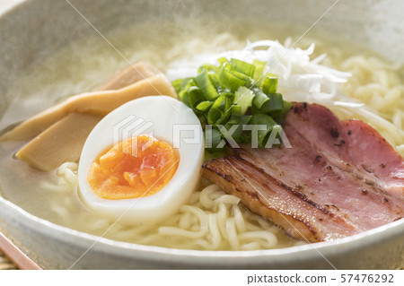 Hot salt steamed ramen with hot steam Hot salt steamed ramen with hot steam 57476292