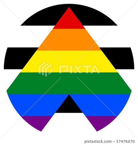 LGBT Flag, round shape icon on white background LGBT Flag, round shape icon on white background 57476870