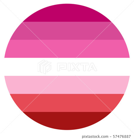 LGBT Flag, round shape icon on white background 57476887