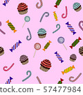 pattern of sweets and candies 57477984