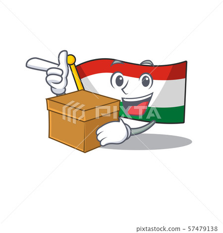 With box hungary flag was hoisted on mascot pole With box hungary flag was hoisted on mascot pole 57479138
