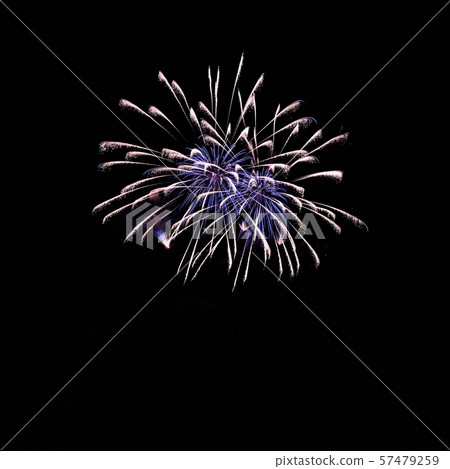 Beautiful colorful fireworks on the water surface. 57479259