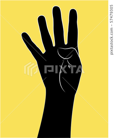 a hand silhouette vector a hand silhouette vector 57479305