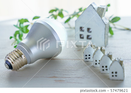 LED bulb and miniature house 57479621
