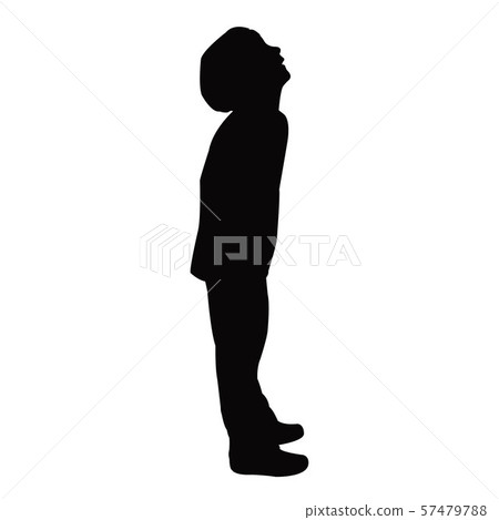 a boy body silhouette vector 57479788