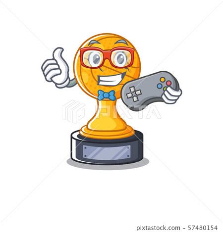 Gamer basketball trophy character shaped on cartoon Gamer basketball trophy character shaped on cartoon 57480154