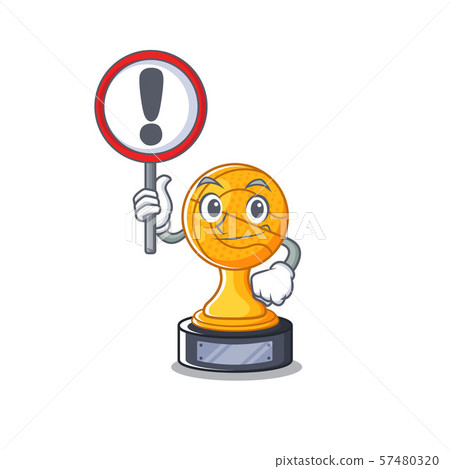 With sign basketball trophy isolated in the mascot With sign basketball trophy isolated in the mascot 57480320