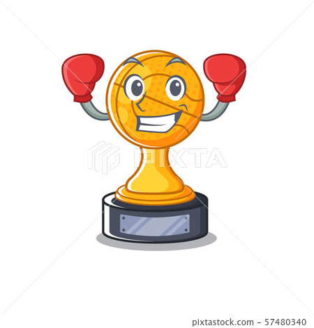 Boxing basketball trophy isolated in the mascot 57480340