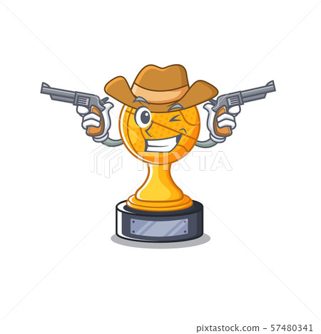 Cowboy basketball trophy isolated in the mascot 57480341