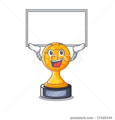 Up board basketball trophy isolated in the mascot Up board basketball trophy isolated in the mascot 57480344