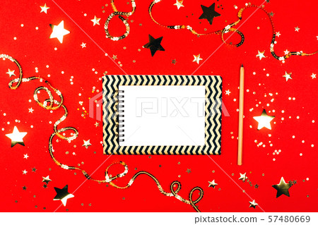 Notebook with page for goals and resolutions Notebook with page for goals and resolutions 57480669