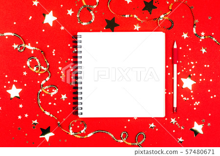Notebook with page for goals and resolutions Notebook with page for goals and resolutions 57480671