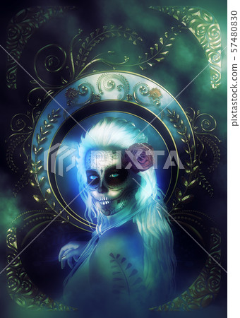 3d sugar skull woman 3d sugar skull woman 57480830
