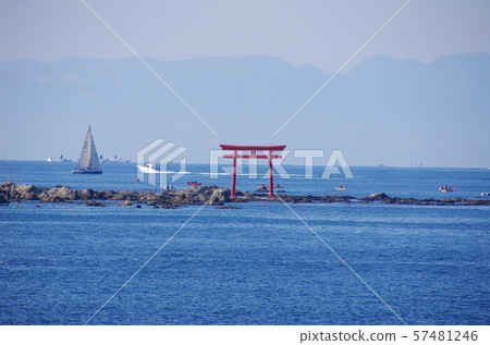 Torii on a famous island (Hayama Town, Kanagawa Prefecture) Torii on a famous island (Hayama Town, Kanagawa Prefecture) 57481246