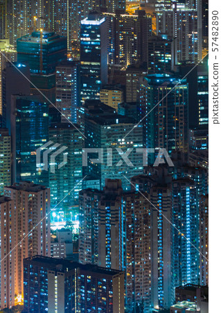 Aerial view of Hong Kong Downtown, Republic of 57482890